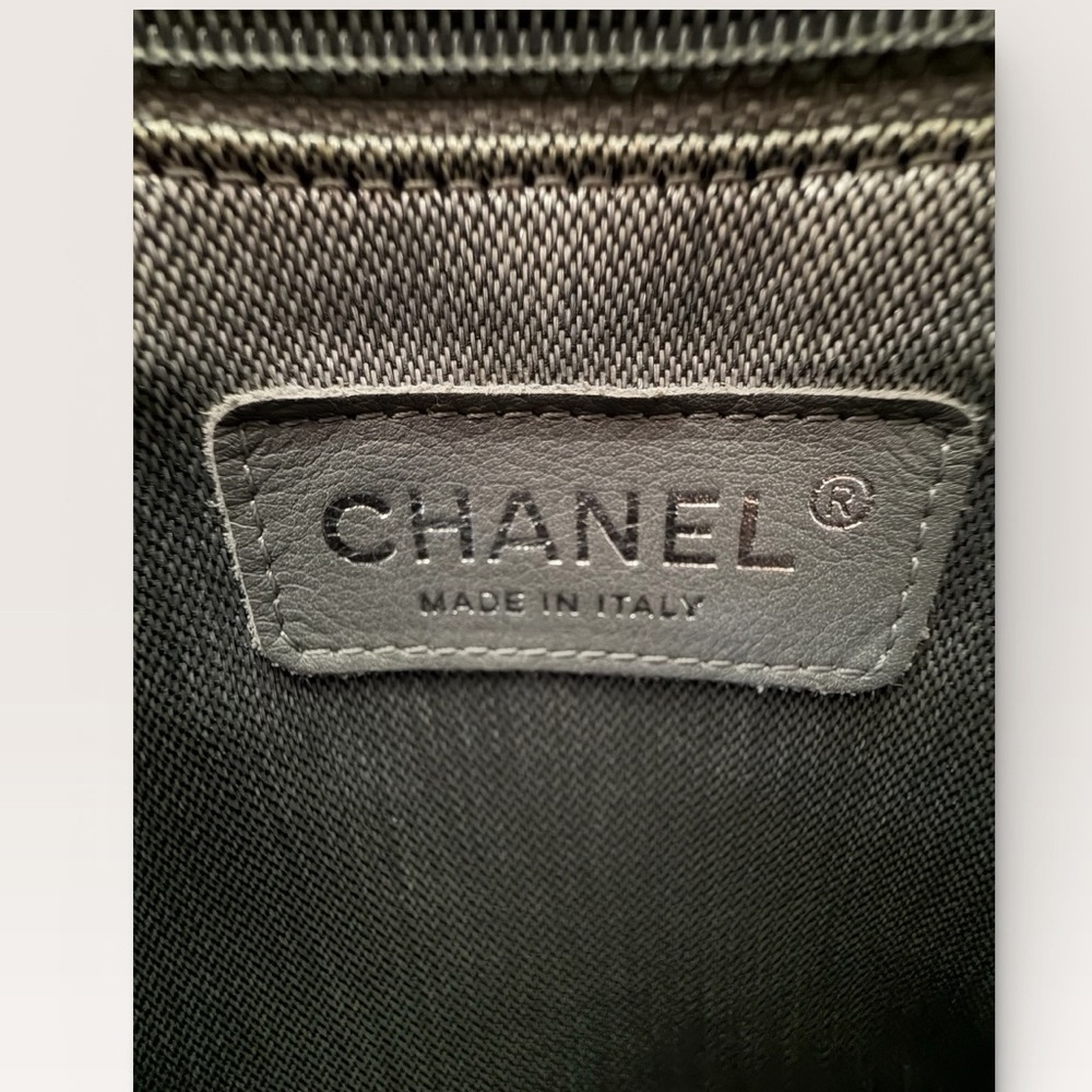 Vintage Chanel Black Quilted Leather Chain Shoulder Bag Silver Hardware - Picture 6 of 7
